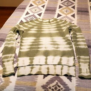 Green Tye Dye Knit Sweater